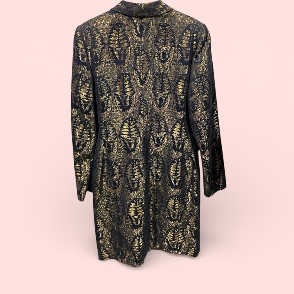 Creepy whimsigoth vintage 90s baroque celestial moon Ozbek lux long blazer Italy - Picture 3 of 16
